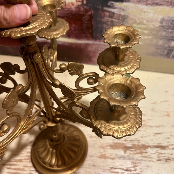 Vintage Victorian candelabra HEAVY - Picture 5 of 13